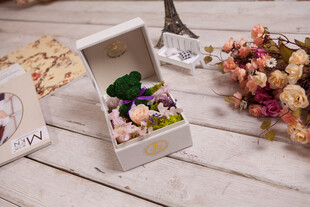 工艺品精致首饰盒与浪漫花卉
