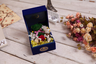 工艺品精致首饰盒内藏多彩饰品