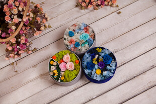 多彩手绘小盒 创意工艺品