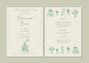 手绘线描蛋糕涂鸦