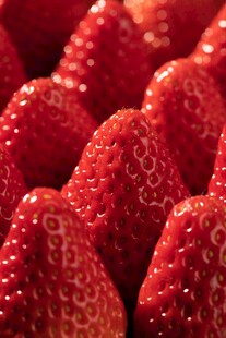 新鲜饱满的红色草莓