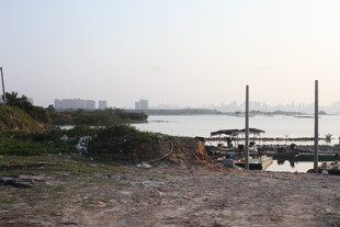 宁静河畔码头风景