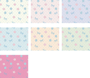 多彩爱心波点图案背景集