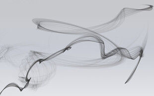 透明线条构成的抽象艺术形态