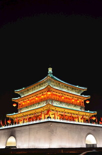 西安钟楼夜景风采