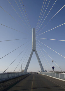 现代斜拉桥的壮观景象