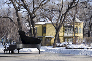 冬日公园雕塑景观