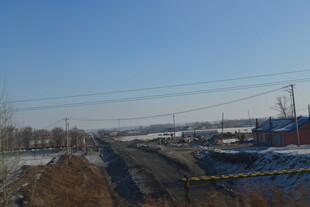 冬日铁路沿线风景