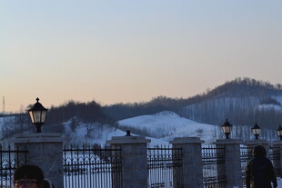 冬日雪景中的户外场景