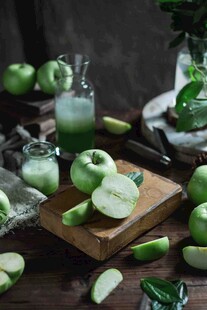 青苹果食材与饮品展示