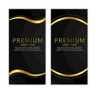 黑金风格高端名片模板
