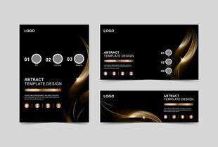 黑金风格商务名片设计