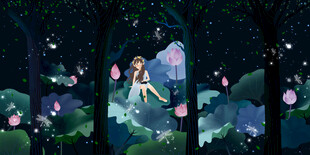 梦幻森林中的灵动小仙女