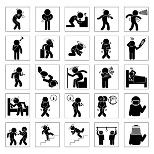 人物动作剪影