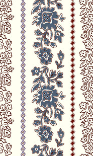 蓝白花卉图案 碎花