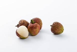 新鲜荔枝果实特写