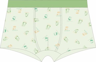 可爱印花儿童平角内裤