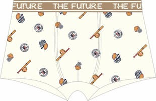 卡通图案男士平角内裤