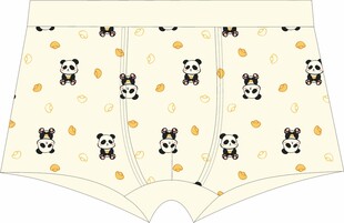 熊猫图案儿童内裤
