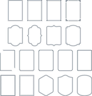 多样几何形状边框集合