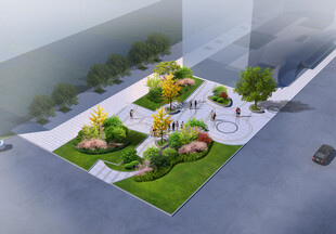 小游园景观绿化