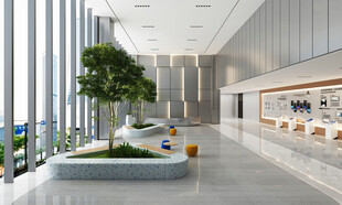 现代宽敞大厅室内景观