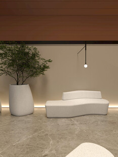 现代简约风室内沙发绿植场景