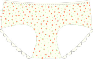 波点花边女士内裤设计