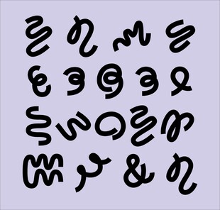 独特手写字母图案设计