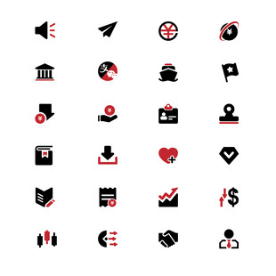 多样简约黑白图标集合