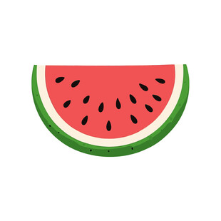 卡通西瓜切片