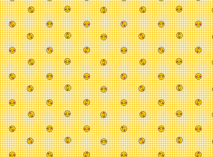 黄色花朵格子图案背景