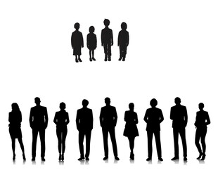 商务人士团队剪影