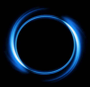 蓝色发光环形光圈光效特效