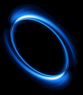 蓝色发光动感圆环光圈效果