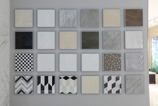 多样瓷砖样品展示