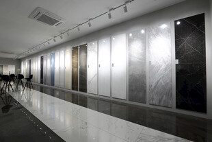 现代展厅墙面装饰材料展示