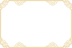 金色花纹边框装饰图案