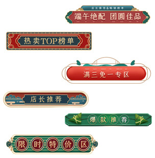 复古风格店铺分类指示牌