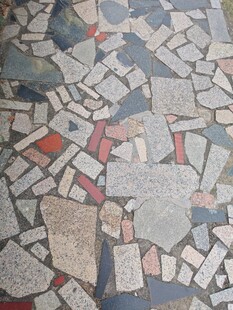 彩色碎拼石地面纹理