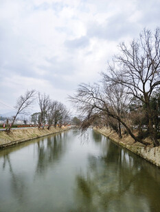 冬日河岸风景
