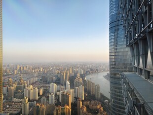 俯瞰都市高楼林立景观