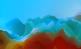 梦幻渐变山峦风景图