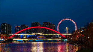 天津之眼金钢桥夜景