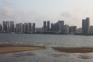 湛江江边城市建筑群景观