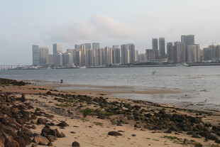 湛江海滨城市风光 近岸远楼景