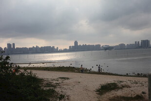 湛江江边城市风光 宁静开阔