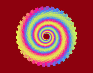 彩色螺旋图案
