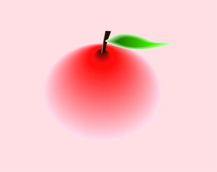 粉色渐变桃子插画