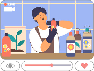 男士电商直播销售水杯场景